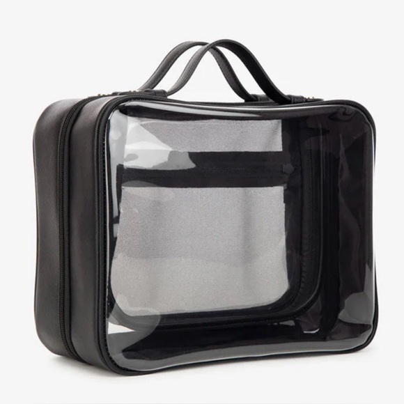 NWT Calpak Large Clear Cosmetic Case - Black - Picture 3 of 8